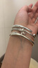 顺庆银楼S9999足银手镯女竹节手镯年轻款银镯子新款银饰送好友开学礼物 竹报平安银手镯约20克+证书 实拍图