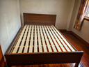 京喜实木床1.5米1.8m新中式双人床胡桃色木床主卧家用现代简约单人 胡桃色床 1.5米*2米框架结构 实拍图