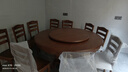 歆菲逸 实木餐桌家用圆形转盘餐桌椅组合吃饭桌中式圆桌餐厅家具桌子 1.5米餐桌+10椅带转盘 实拍图