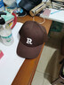 【热巴同款】加大棒球帽帽子男女大头围显脸小春夏字母百搭棒球帽 刺绣款-咖色 实拍图