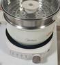 美的（Midea）电煮锅 电火锅 电热锅 电炒锅 分体式可拆洗 2.6L小电锅 学生宿舍多功能锅泡面锅 XZC2088S 配蒸笼 实拍图