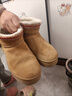 人本雪地靴冬季新款加绒女士棉鞋加厚东北抗寒短靴子 棕色    37    实拍图