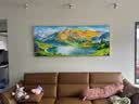 墨派客厅装饰画现代简约沙发背景墙壁画背有靠山超大尺寸横幅山水挂画 聚宝盆A款 180x60cm(适合2.2米沙发)晶瓷 实拍图