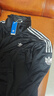 adidas经典复古三条纹双拉链宽松夹克外套男女秋季阿迪达斯三叶草 黑色   3XL 实拍图
