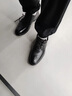 海澜之家HLA皮鞋男士商务休闲秋冬德比正装鞋子男H135/H171 黑色42 实拍图