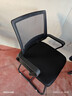 汉蜂电脑椅家用办公培训会议椅人体工学椅学生宿舍书房靠背椅子电竞椅 黑框黑网弓形海绵款 实拍图