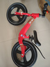 飞鸽儿童平衡车1-3-6岁男女小孩滑行无脚踏自行车宝宝两轮滑步车礼物 14寸镁合金一体充气轮【中国红】 实拍图