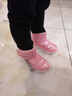 哈比熊童鞋儿童雪地靴男童靴子加绒棉鞋女童短靴AW7089 粉色30码 实拍图