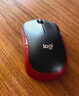 罗技（Logitech）M185鼠标 无线鼠标 办公鼠标 对称鼠标 黑色红边 带无线2.4G接收器 实拍图