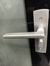 固特（GUTE）门锁卫生间太空铝厕所无钥匙室内卧室房洗手间厕不带钥匙换锁请看 608铝白【110-40】直把手 左右通用 实拍图