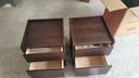 京东京造实木床头柜 天然橡胶木|大容量2抽 卧室收纳柜储物柜 黑胡桃 实拍图