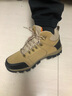 骆驼动感断码冬季骆驼男鞋真皮加绒保暖高帮登山鞋防水户外运动大棉鞋 028卡其色 45 实拍图