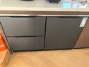 尊贵（ZUNGUI）BCD-198WQB 厨房卧式冰箱家用变频风冷底部散热54厘米超薄零嵌小型柜式台下嵌入式三门抽屉橱柜 莫兰迪灰玻璃台面底散 晒单实拍图