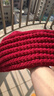 百搭韩版针织毛线红色围巾女2024圣诞冬季高级感新年礼物情侣围脖 针织围巾-酒红色-1个装-保暖 1 实拍图