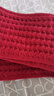 百搭韩版针织毛线红色围巾女2024圣诞冬季高级感新年礼物情侣围脖 针织围巾-酒红色-1个装-保暖 1 实拍图