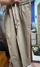 Homlean休闲裤男纯棉直筒秋冬季宽松阔腿裤子男潮流百搭男款HZ27卡其XL 实拍图
