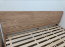 源氏木语橡木实木大板床日式卧室斜靠床现代简约小户型原木风双人床家用床 (高铺)原木色单床1.8*2m(不含垫) 实拍图