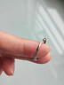 BJYLS999足银满天星戒指女小众设计感轻奢食指戒素圈磨砂纯银尾戒礼物 S999足银材质（标刻足银999） 实拍图