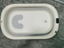 婴儿洗澡盆儿童浴盆大号宝宝可折叠可坐可躺洗澡神器新生儿童用品 【不感温款】火山灰 实拍图