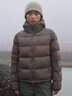 BEIN SPACE 冬季新品95白鹅绒800FP轻量保暖防风面包服羽绒服J096 松鳞棕 M 实拍图