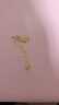 周六福18K金项链女O字链素链锁骨链情人节生日礼物 黄18K 约0.8g-41+5cm 实拍图