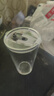 水杯玻璃杯吸管杯女高颜值可爱便携耐热仙女杯创意双饮杯随手杯子 450ml黑色字母+盖子+玻璃吸管 1只 实拍图