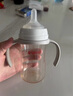 贝亲（Pigeon）自然离乳PPSU重力球吸管奶瓶双把手330ml12月+(附带奶嘴12月*2支) 实拍图