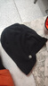 目丸冷帽高级感金属小标女士2025新款宽松保暖针织小众设计包头堆堆帽 1#黑色 实拍图
