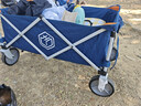 京东京造【400斤承重】聚拢型户外露营车折叠推车摆摊拉车拖车远山蓝 实拍图