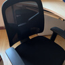 得力（deli）4900S 人体工学靠背办公椅/电脑椅/职员椅 可升降转椅舒棉坐垫 黑 实拍图