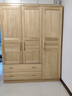顾虎中式全实木大衣柜三门平开纯松木儿童衣橱带抽屉卧室家具厂家直销 环保水性漆 150宽55深195高 实拍图