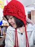 真享帽子女春夏季毛线帽花朵手钩针织帽旅游拍照新疆西藏自拍出片Z868 实拍图