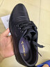 红蜻蜓男鞋平底秋冬牛皮休闲鞋男圆头商务正装皮鞋男WTA306871黑色40 实拍图
