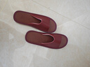 范米尼真皮拖鞋春夏居家用室内头层牛皮凉拖鞋男士女式防滑家居拖鞋客人 515【枣红】显瘦版 【27】适合39-40码(内长25厘米) 实拍图