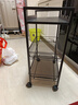 溢彩年华 厨房置物架小推车可移动蔬菜架家用卧室零食收纳架储物架1059-BK 实拍图