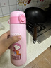 史努比(Snoopy)儿童保温杯316不锈钢男女小学生水杯户外便携提手杯壶幼儿园宝宝大容量杯子 500ml 7031冰桃粉 实拍图