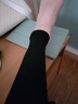 可孚静脉曲张弹力袜医用治疗二级压力袜 防血栓术后中筒露脚踝黑色XL 实拍图