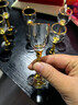 KAKV加厚玻璃白酒分酒器酒壶家用带刻度壶洋酒红酒醒酒器饭店无铅酒具 金箔分酒器 100ml 实拍图