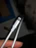 绿联 MFi认证不弹窗适用苹果充电线快充数据线iPhone14/13Pro/12/11手机iPad平板USB充电器线 USB编织线-【极光银】-2米 苹果MFi认证-编织更耐用-银白色 实拍图