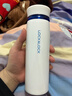 乐扣乐扣（LOCK&LOCK）不锈钢情侣学生保温杯菲特旋转盖轻量杯450ml白蓝 LHC4131WB 实拍图