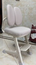 爱果乐儿童学习椅儿童座椅电脑椅学习椅子椅子带靠背 升降调节 真追背 萌兔椅 灰  可拆卸脚踏 9cm追背 赠原装椅套 实拍图