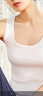 宜而爽【100%纯棉】女士背心罗纹打底衫修身无袖全棉T恤短袖上衣 实拍图