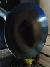 荣事达（Royalstar）章丘手工锻打铁锅圆底老式炒锅无涂层不粘炒菜锅燃气灶带盖34cm 实拍图
