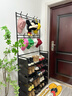 苡茉鞋架家用门口多层简易鞋帽一体鞋柜宿舍出租屋置物架子侧布5层80 实拍图