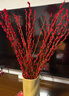 花行榜鲜枝年宵花卉 精品A级红色银柳80cm高30枝+灯笼2个+挂件源头直发 实拍图