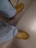 【真皮牛皮+手工上线】GENAI男士休闲皮鞋男牛筋底懒人一脚蹬男鞋豆豆鞋平底轻便加绒保暖透气开车鞋子 黄棕色 38码 (240mm) 实拍图