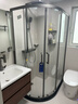 九牧（JOMOO）【定制】 弧形淋浴房一体式浴室玻璃隔断卫生间挡水隔断干湿分12S 现货速发枪灰光波1.0*1.0高1.9m 实拍图