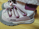 JEEP吉普女童雪地靴防滑冬季2025新款高帮儿童棉鞋紫兰花/淡粉26 实拍图