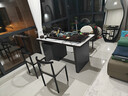 亿品天城轻奢简约现代岩板茶桌椅组合阳台烧水壶一体办公室石板小茶台茶几 1.4米单桌+1轻奢椅+2牛角椅 【材质升级+包送货+包安装】 实拍图