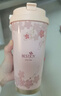 富光拾喜保温杯咖啡杯男女士陶瓷内胆随行杯学生吸管水杯子 粉樱花520ml 实拍图